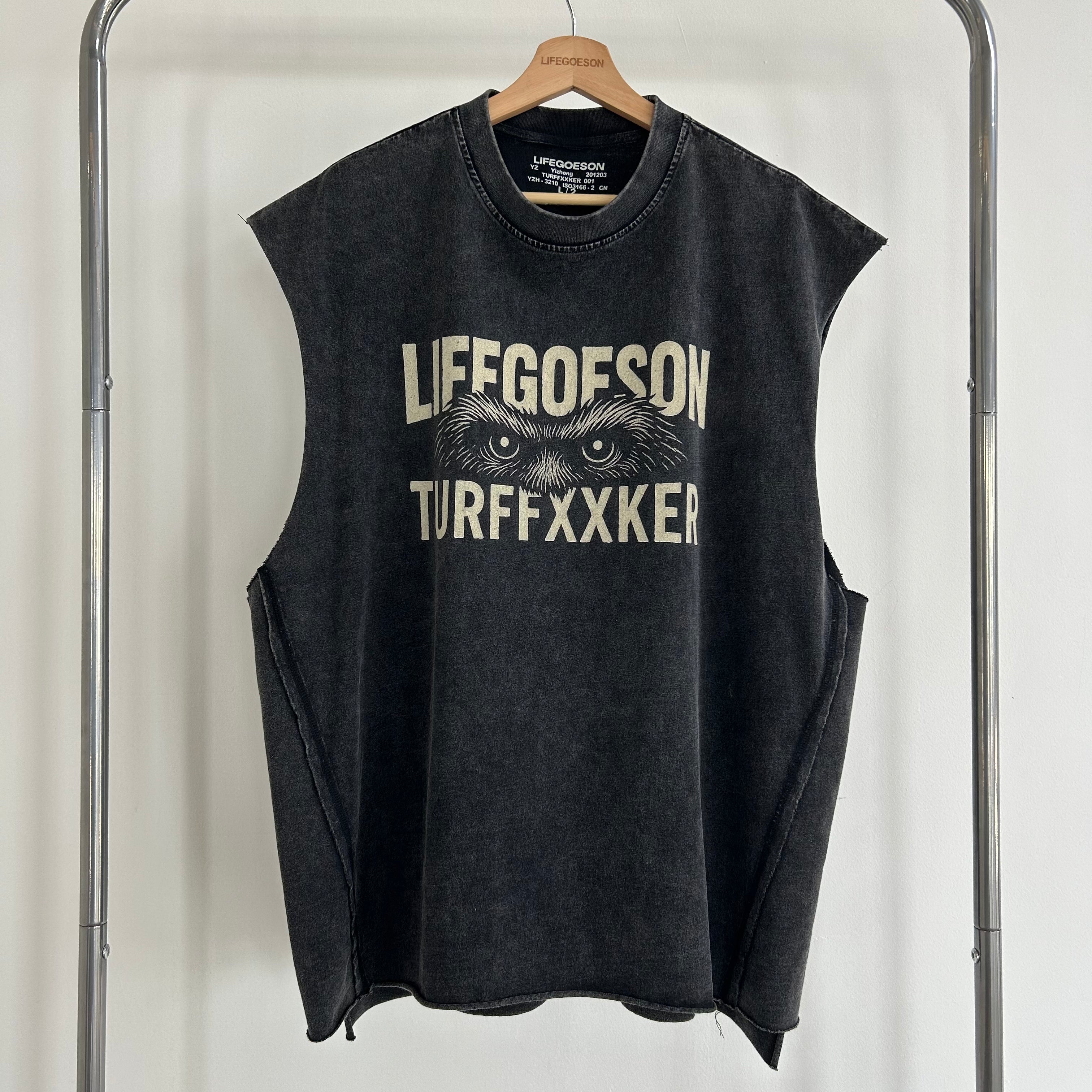LIFEGOESON 25SS - “TurfFxxker Eyes Cartoon” Waistcoat T-shirt