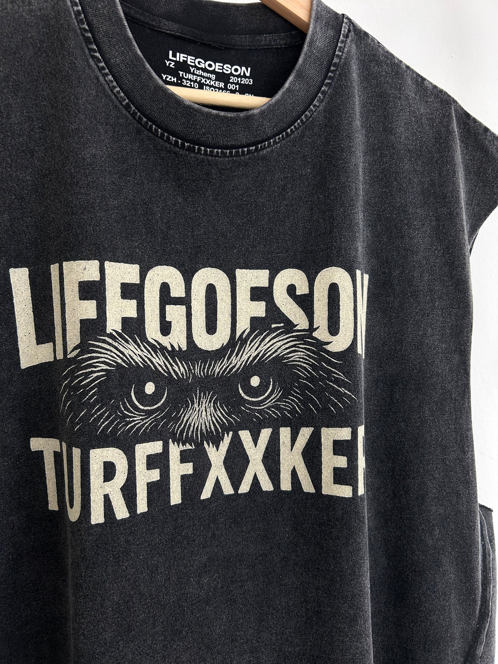 LIFEGOESON 25SS - “TurfFxxker Eyes Cartoon” Waistcoat T-shirt