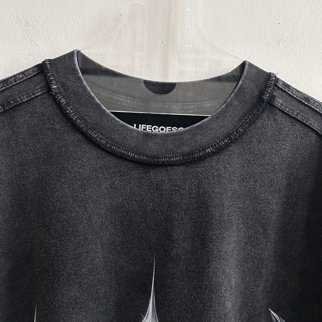 LIFEGOESON 25SS - “Liquid Metal Logo” T-shirt