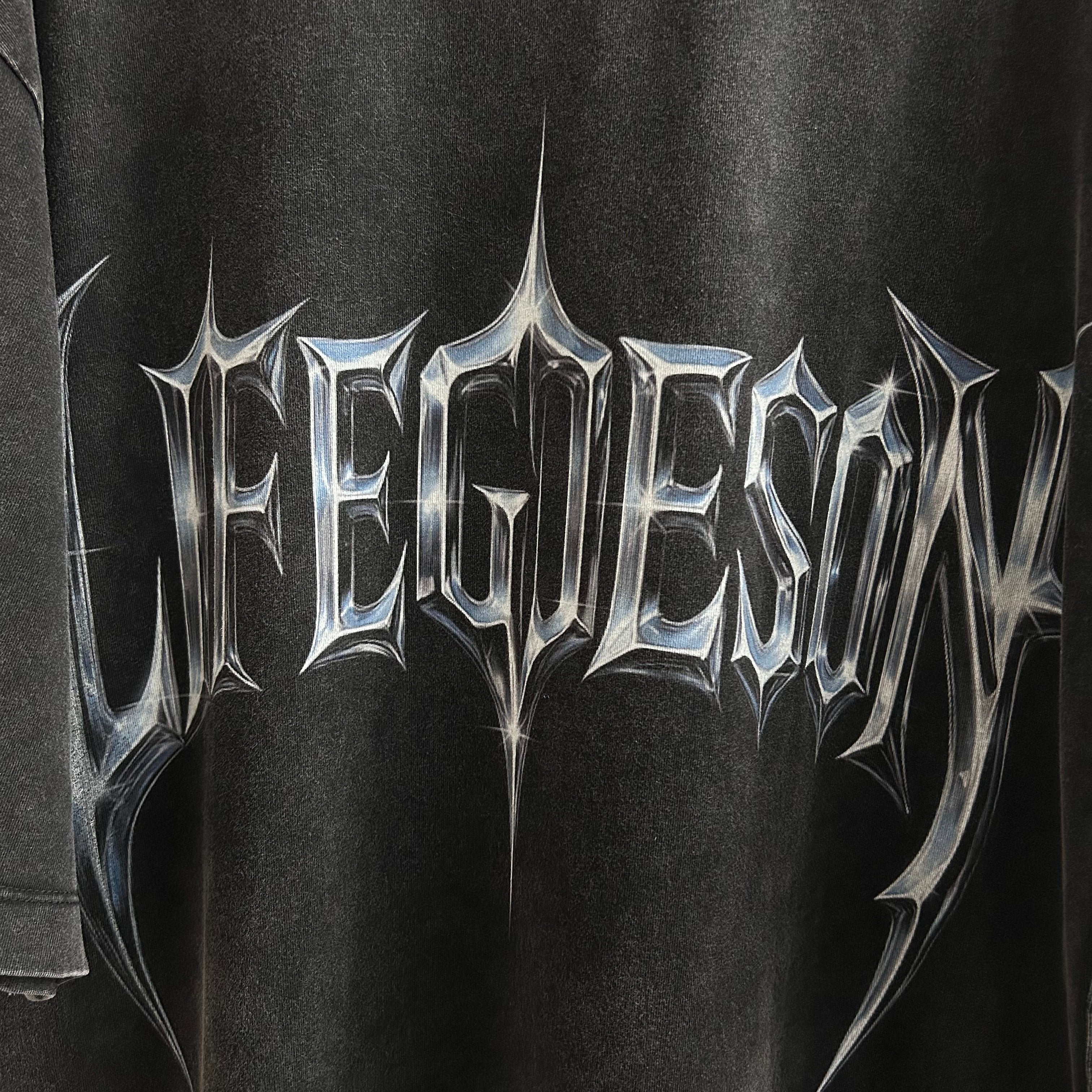 LIFEGOESON 25SS - “Liquid Metal Logo” T-shirt