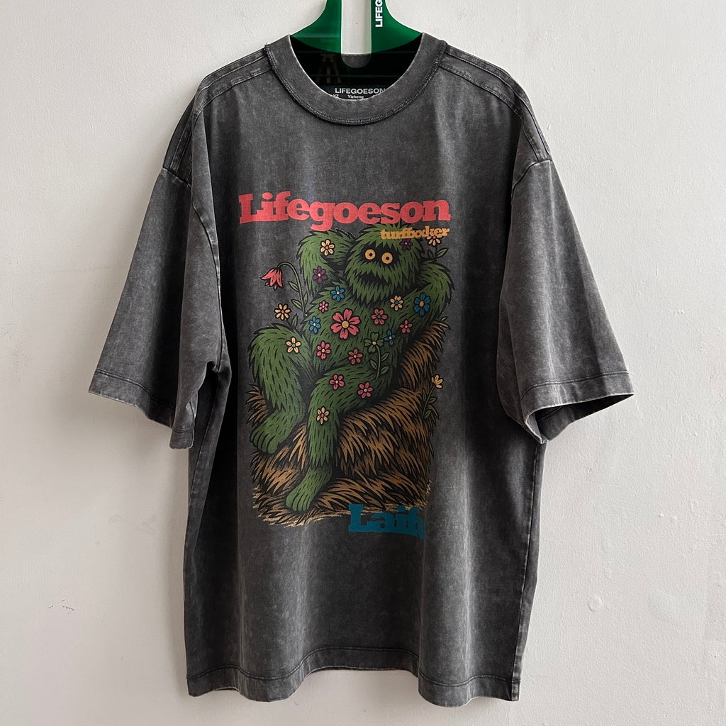 LIFEGOESON 25SS - “Chilling TurfFxxker(Anime-Style)” T-shirt
