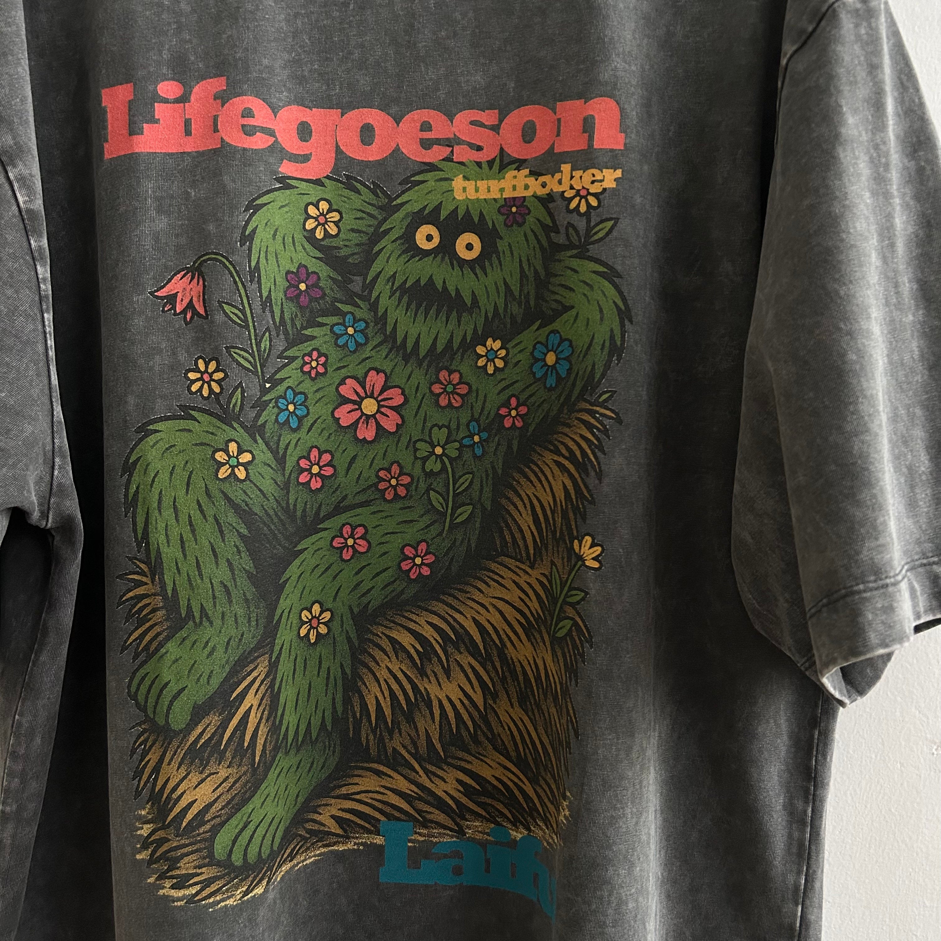 LIFEGOESON 25SS - “Chilling TurfFxxker(Anime-Style)” T-shirt