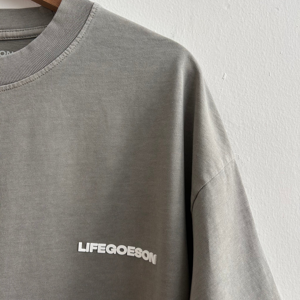 LIFEGOESON 25SS - Washed Cement Gray Shorts Set