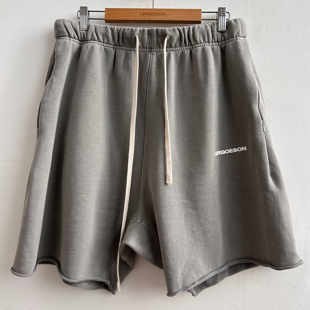 LIFEGOESON 25SS - Washed Cement Gray Shorts Set