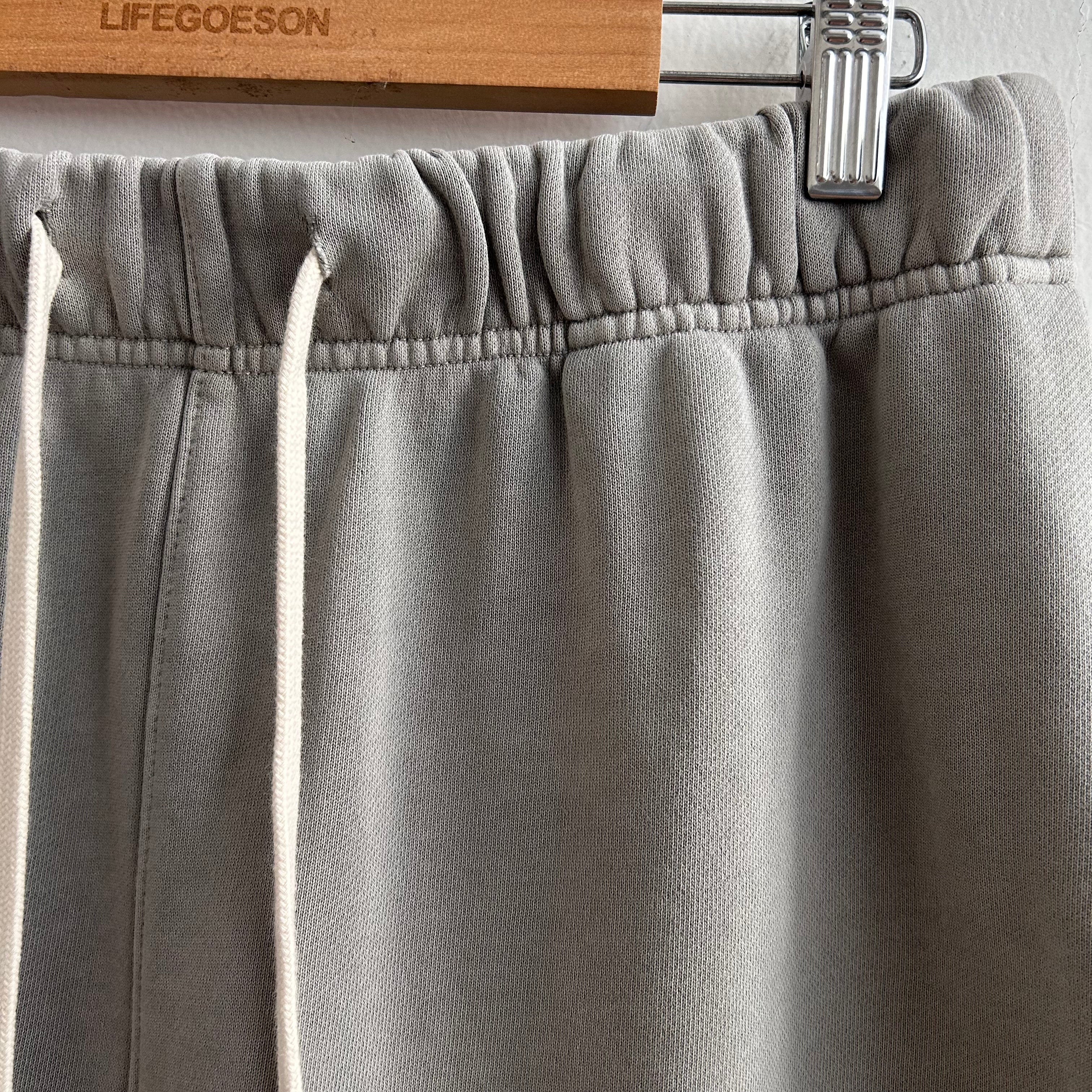 LIFEGOESON 25SS - Washed Cement Gray Shorts Set