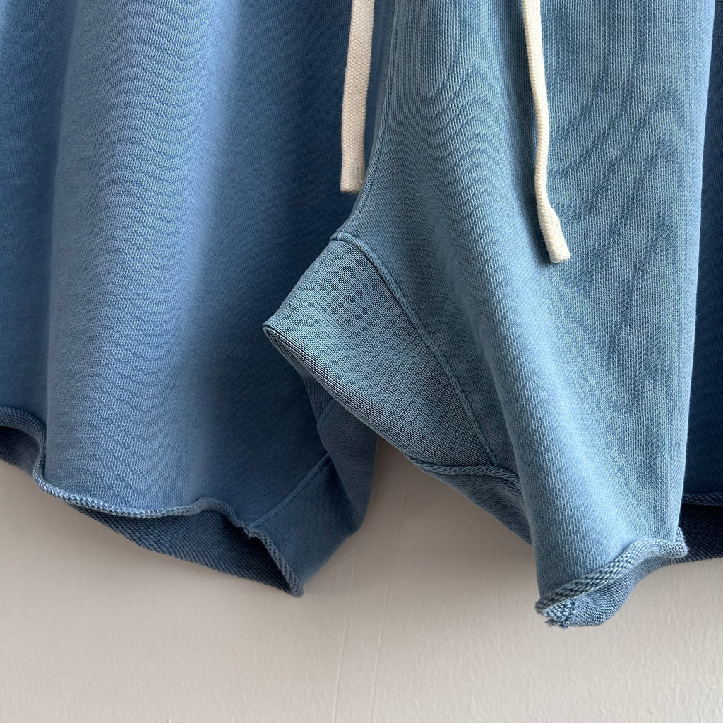LIFEGOESON 25SS - Washed Dusty Blue Shorts Set
