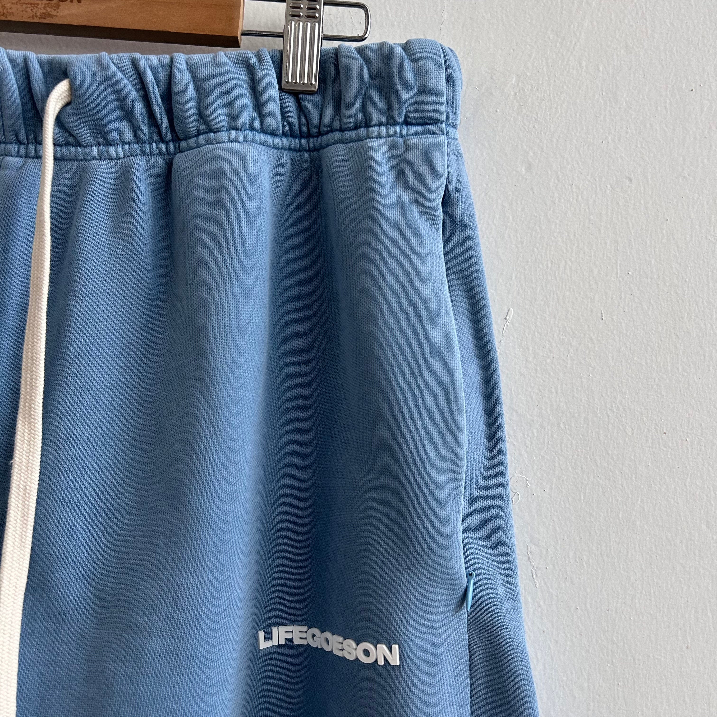 LIFEGOESON 25SS - Washed Dusty Blue Shorts Set
