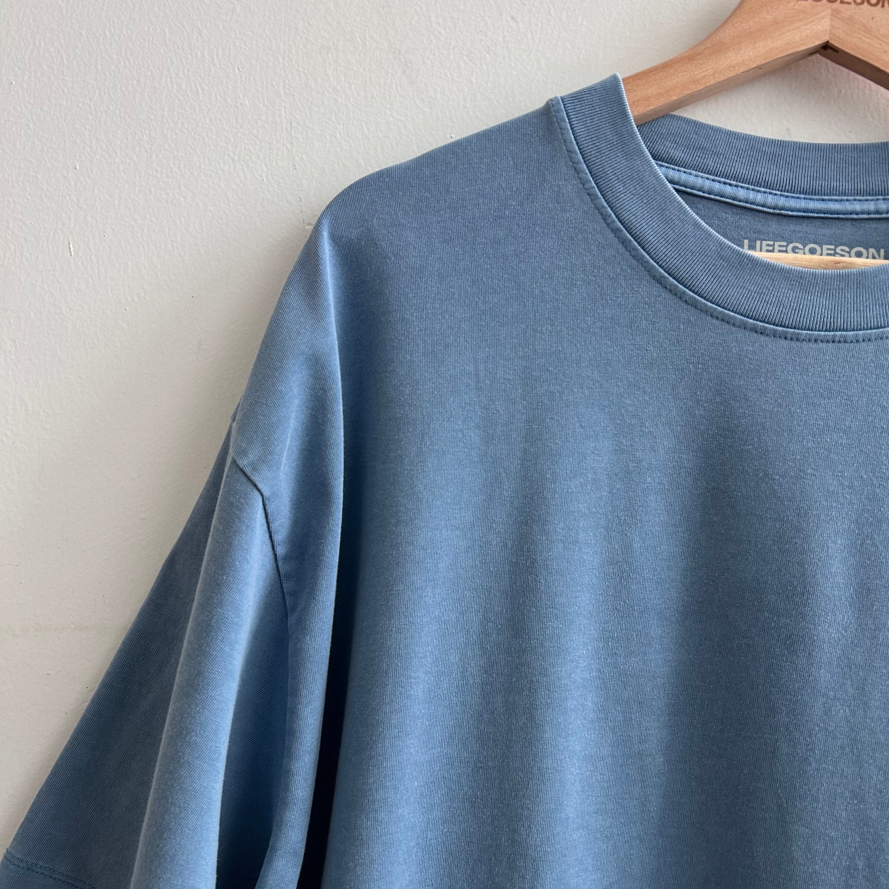 LIFEGOESON 25SS - Washed Dusty Blue Shorts Set