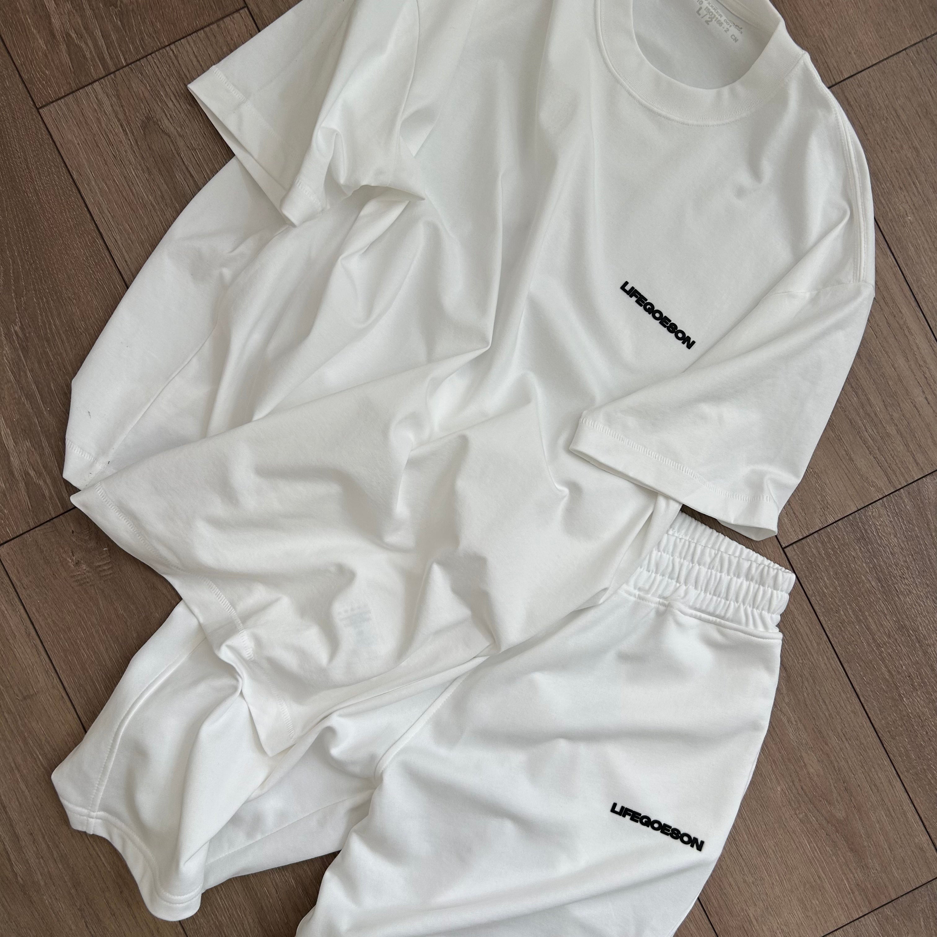 LIFEGOESON 25SS - Sorona® Performance White Shorts Set