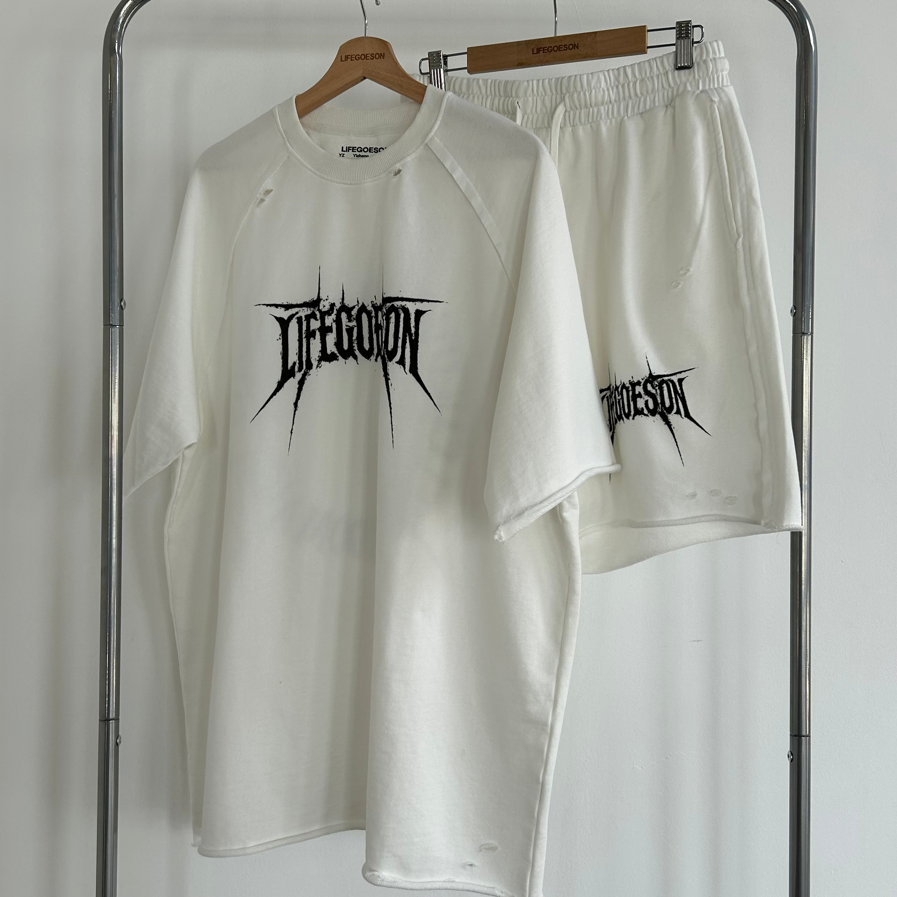 LIFEGOESON 25SS - Hand-Rendered Typography & Distressed Wash Set