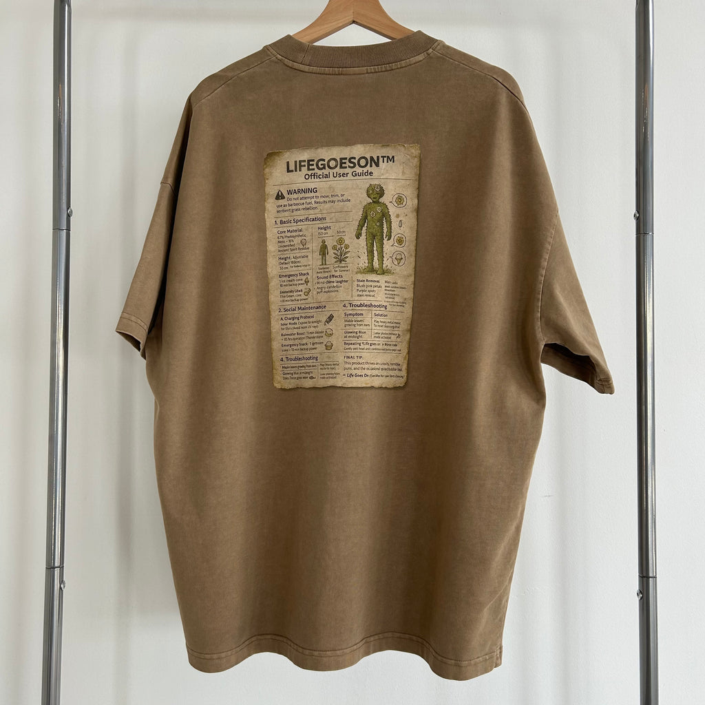 LIFEGOESON 25SS - “Mature, lush TurfFxxker emblem” T-shirt