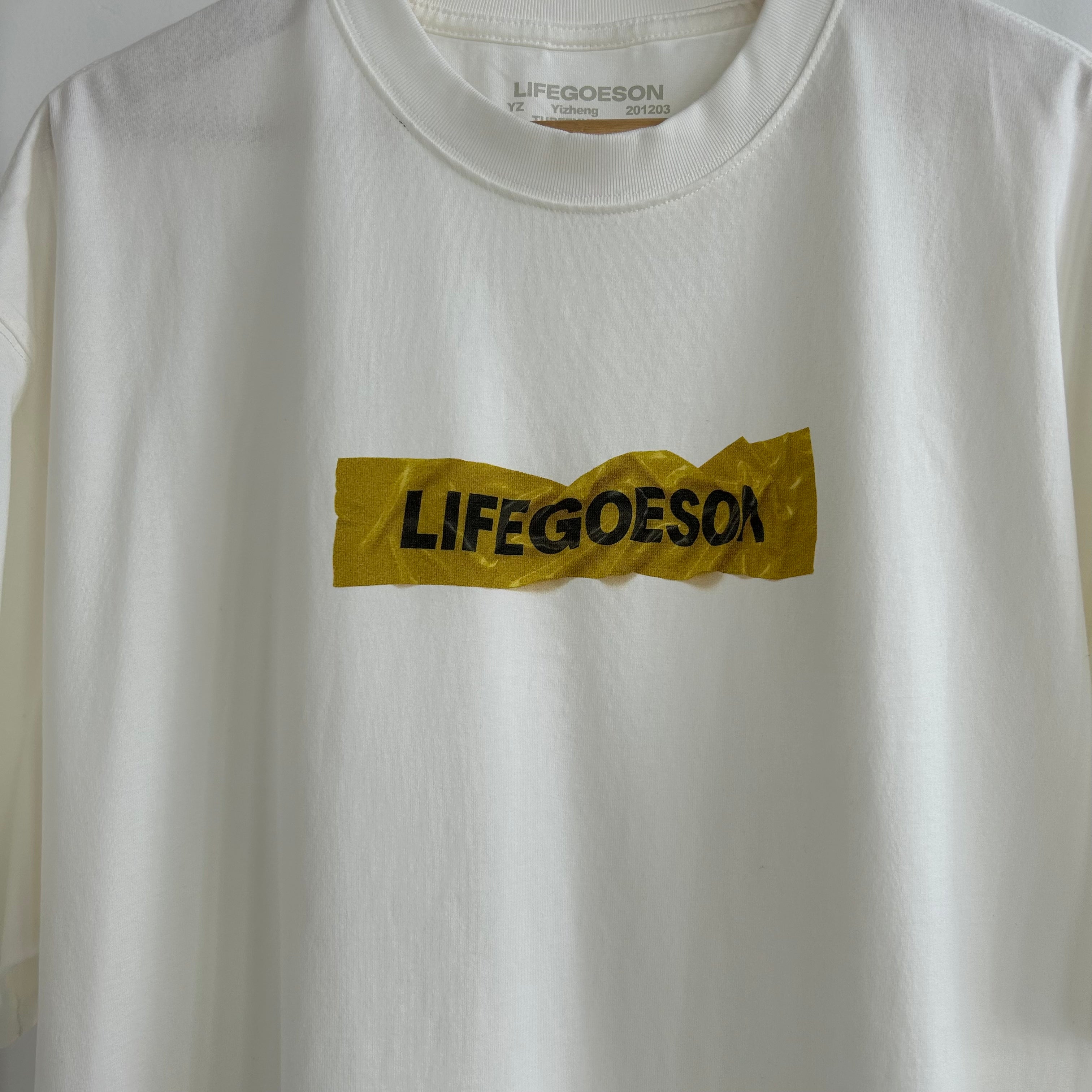 LIFEGOESON 25SS - “Adhesive Fortune Box” T-shirt