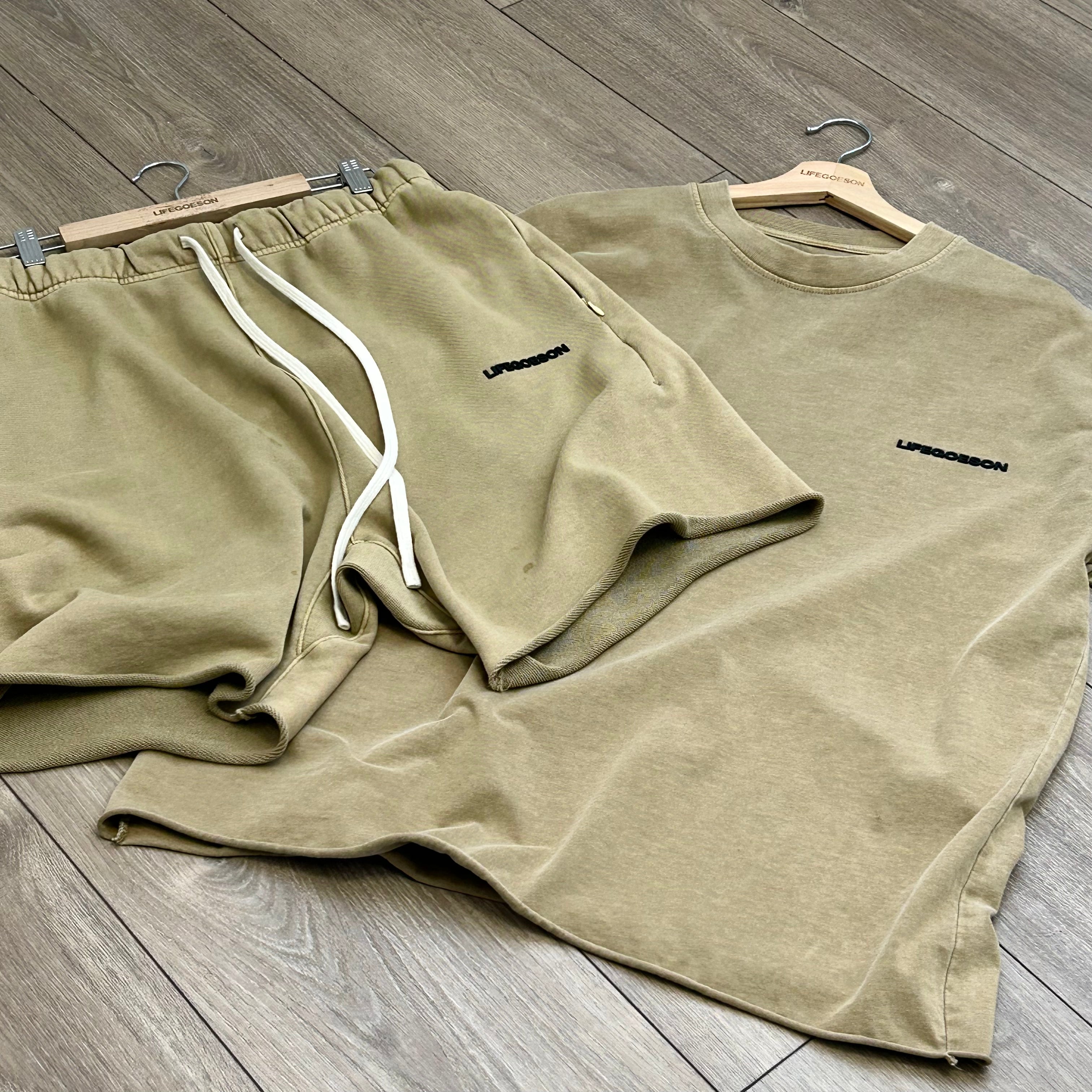 LIFEGOESON 25SS - Washed Cocoon Short Sets