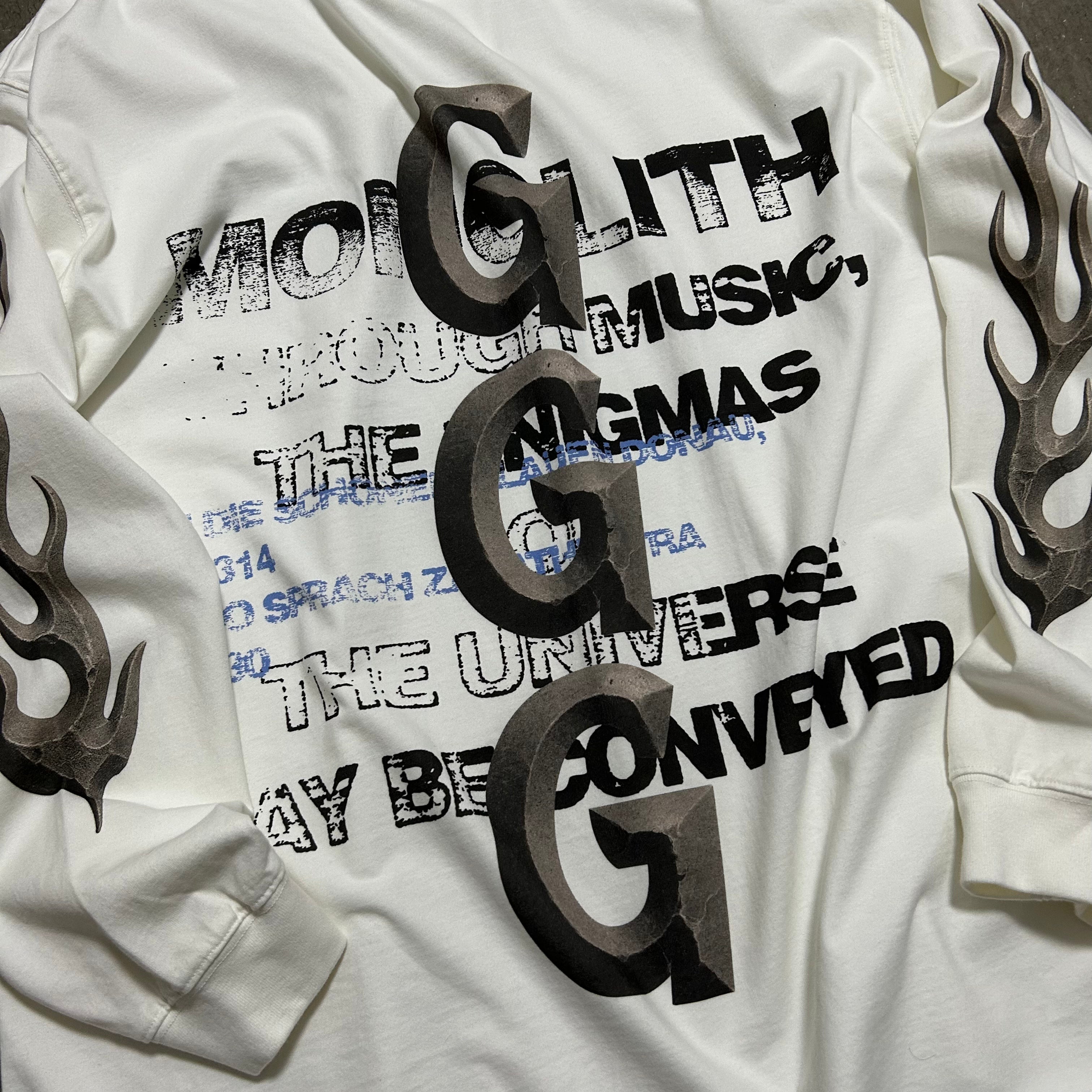 LIFEGOESON 25AW - G Shaped Black Monolith Long SleeveT-Shirt