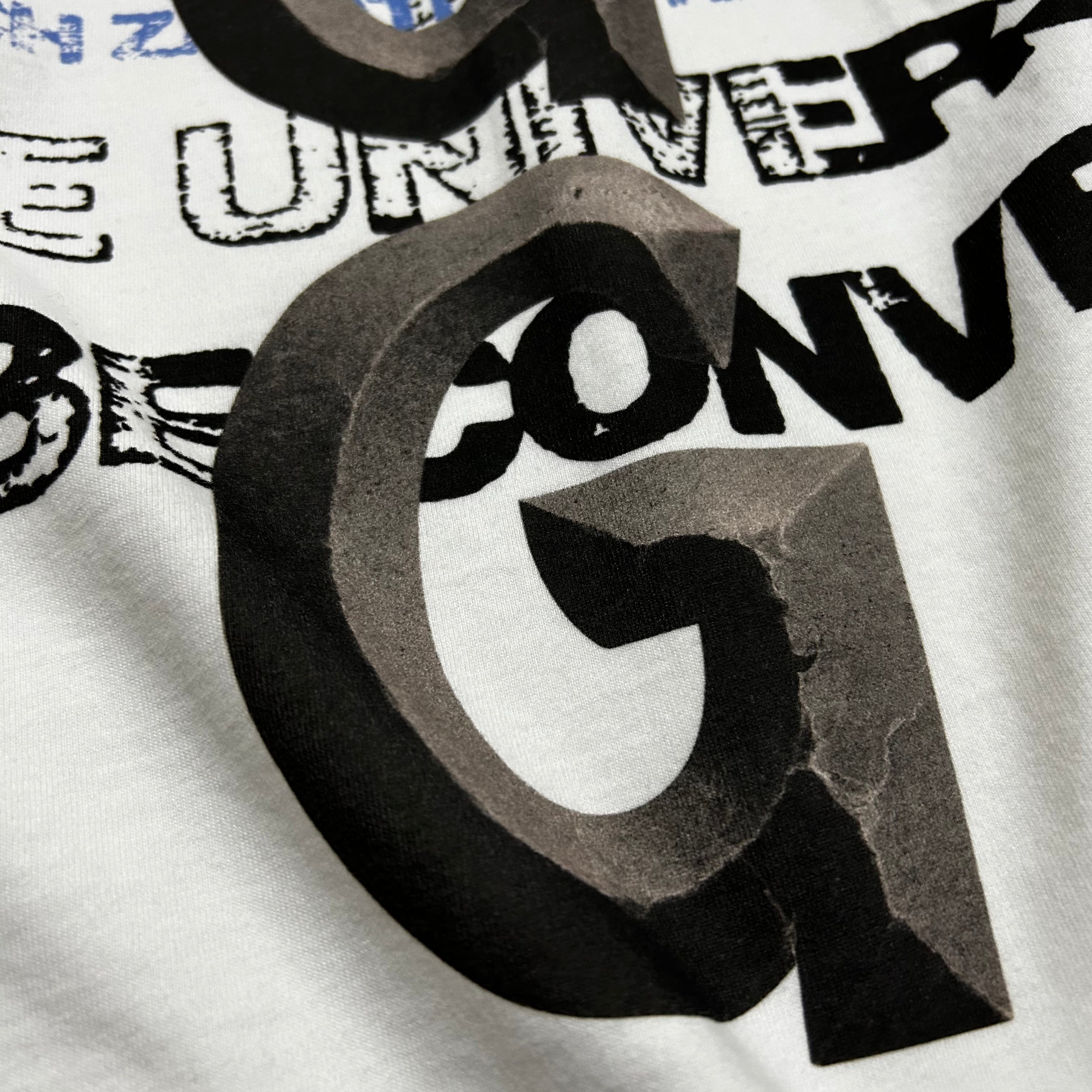 LIFEGOESON 25AW - G Shaped Black Monolith Long SleeveT-Shirt