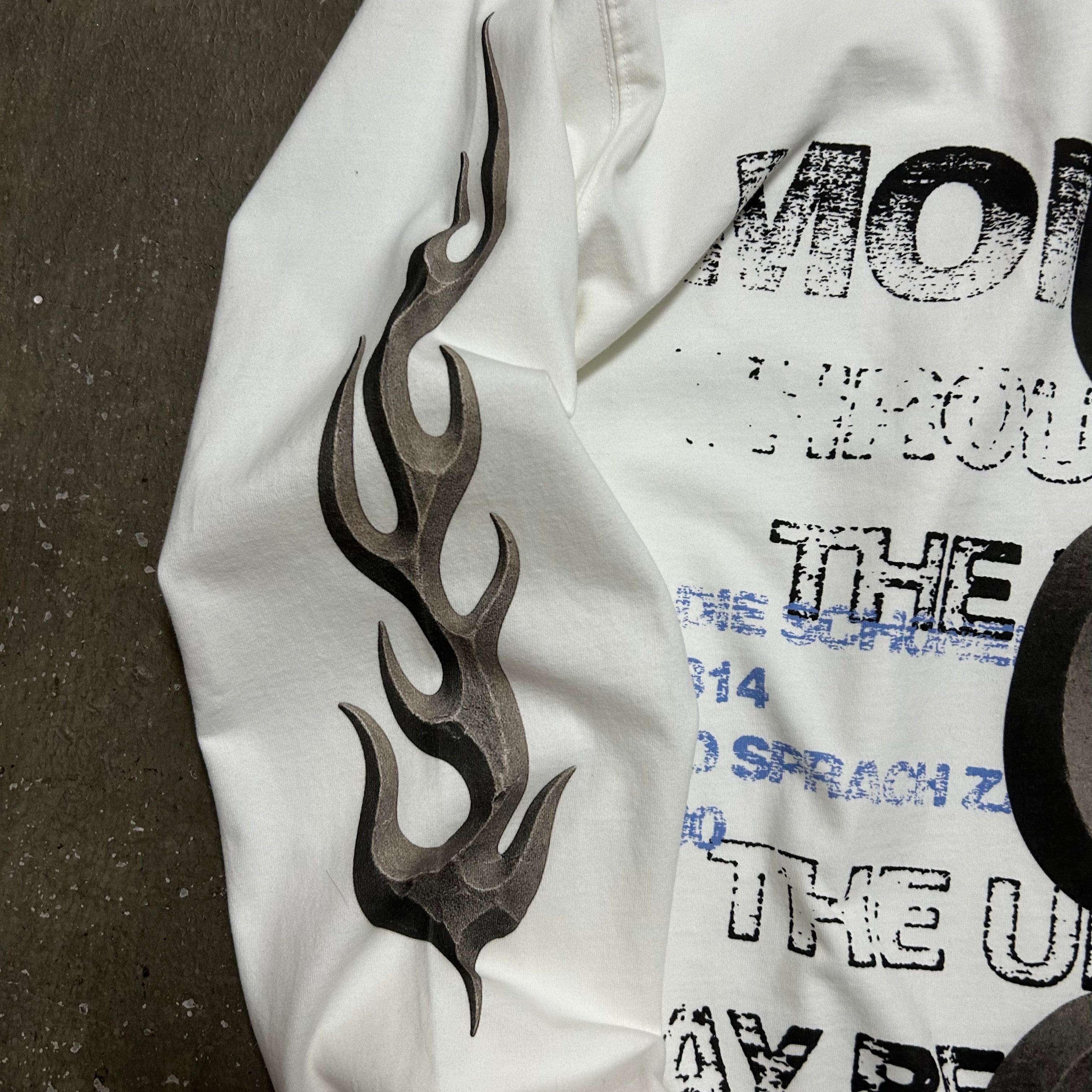 LIFEGOESON 25AW - G Shaped Black Monolith Long SleeveT-Shirt