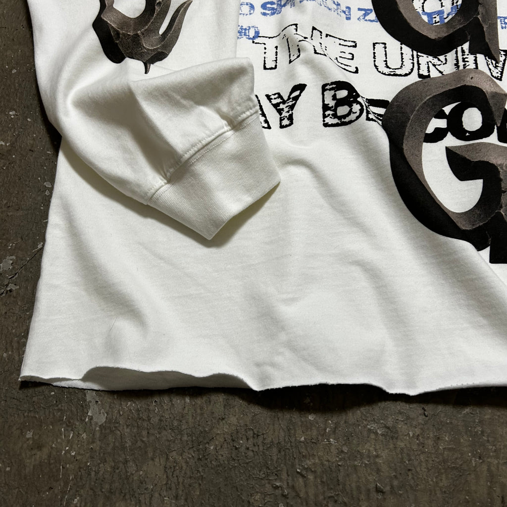 LIFEGOESON 25AW - G Shaped Black Monolith Long SleeveT-Shirt