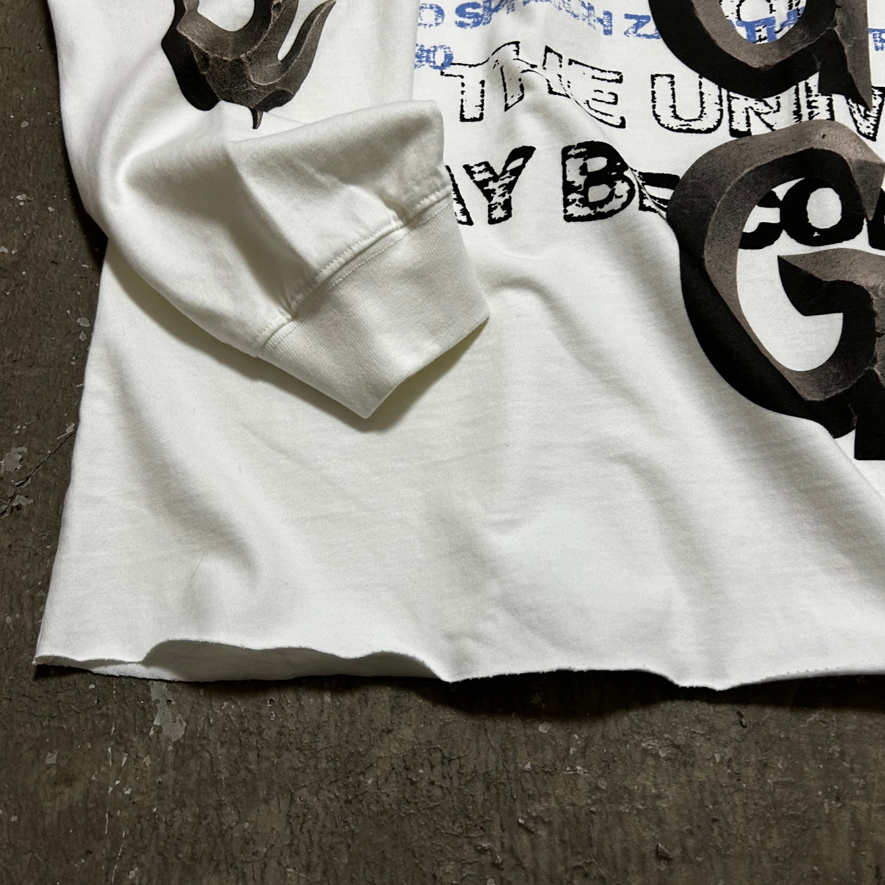 LIFEGOESON 25AW - G Shaped Black Monolith Long SleeveT-Shirt