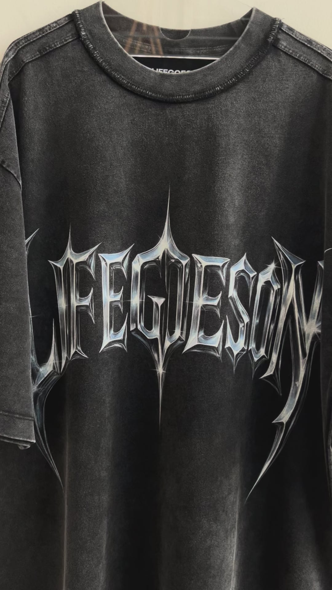 LIFEGOESON 25SS - “Liquid Metal Logo” T-shirt